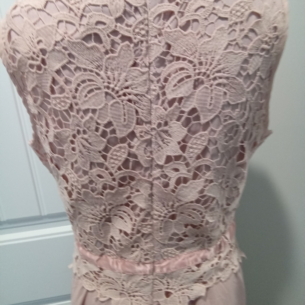Elegant Pink Lace Dress Size L NWT Wedding, Formal - Picture 8 of 10